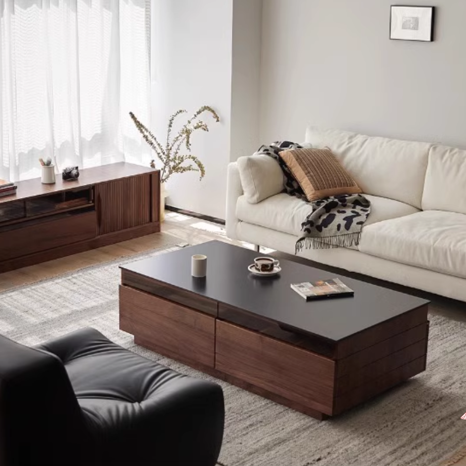 Modern Rectangular Wooden Coffee Table