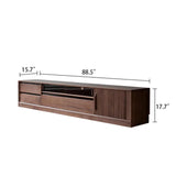 Modern Walnut TV Stand Media Console with Drawers