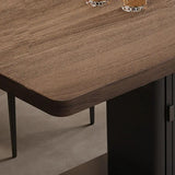 Modern Rock Slab Pedestal Dining Table Desk