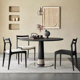 Modern Round Wooden Dining Table Set