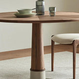 Modern Round Wooden Dining Table Set