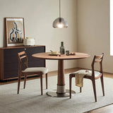 Modern Round Wooden Dining Table Set