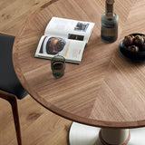 Modern Round Wooden Dining Table Set