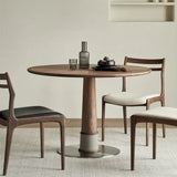 Modern Round Wooden Dining Table Set