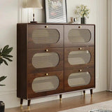 Rattan Narrow Shoe Storage Cabinet