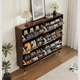 Rattan Narrow Shoe Storage Cabinet