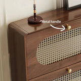 Rattan Narrow Shoe Storage Cabinet