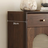 Brown Solid Wood Shoe Storage Cabinet