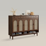 Brown Solid Wood Shoe Storage Cabinet