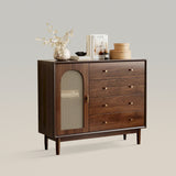 Modern Rattan Storage Cabinet Dresser