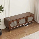 Rattan Shoe Cabinet Entryway Benches with Storage