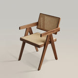 Modern Accent Rattan Chair Cane Armchair