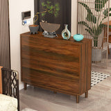 Freestanding Rattan Shoe Cabinet for Storage