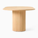 Modern Wood Oval Pedestal Dining Table