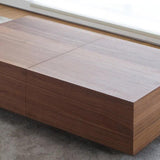 Modern Minimalist Sliding Coffee Table with Hidden Storage