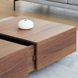 Modern Minimalist Sliding Coffee Table with Hidden Storage