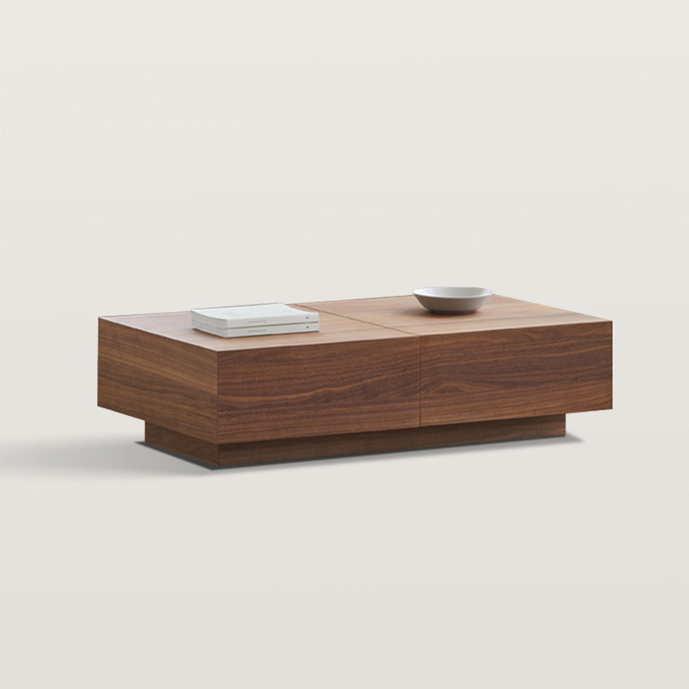 Modern Minimalist Sliding Coffee Table with Hidden Storage