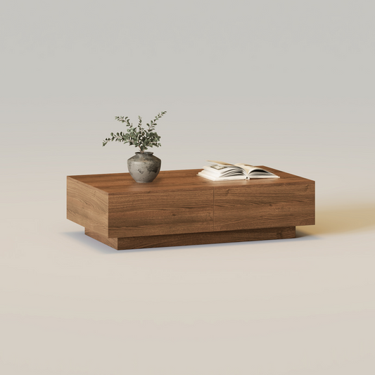 Mesa de centro deslizante minimalista moderna con almacenamiento oculto 