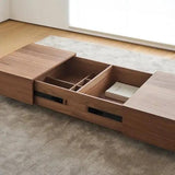 Modern Minimalist Sliding Coffee Table with Hidden Storage