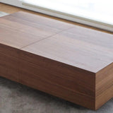 Modern Minimalist Sliding Coffee Table with Hidden Storage