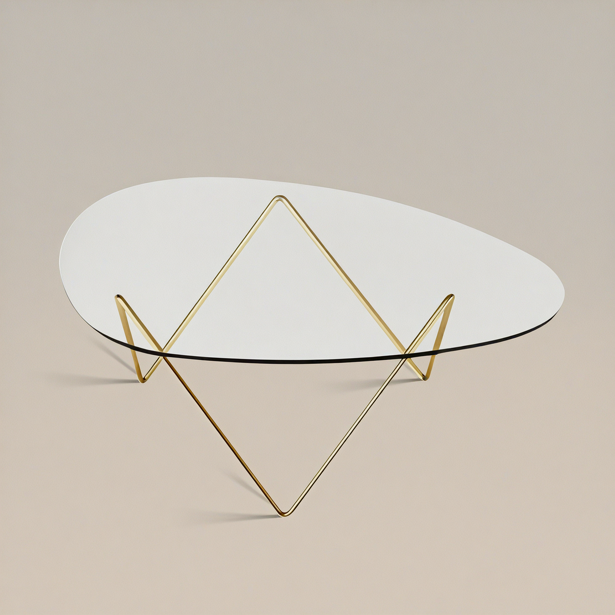 Modern Clear Glass Coffee Table Triangle End Table