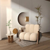 Modern Minimalist Lounge Chair with Solid Wood Frame