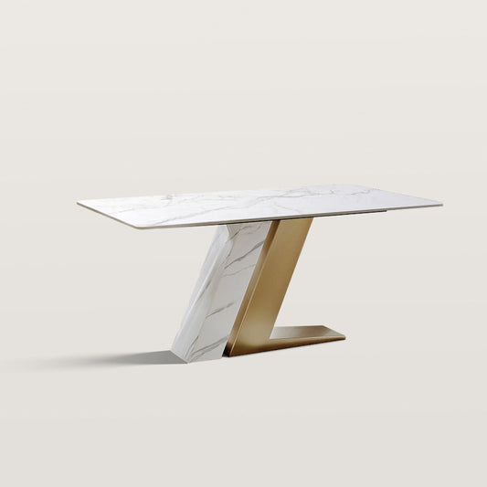 Juego de mesa de comedor rectangular de lujo 