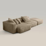 L-Shape Modular Corduroy Sectional Sofa