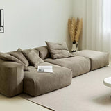 L-Shape Modular Corduroy Sectional Sofa