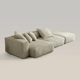 L-Shape Modular Corduroy Sectional Sofa