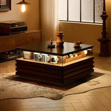 Modern Coffee Table Storage Cabinet With Light