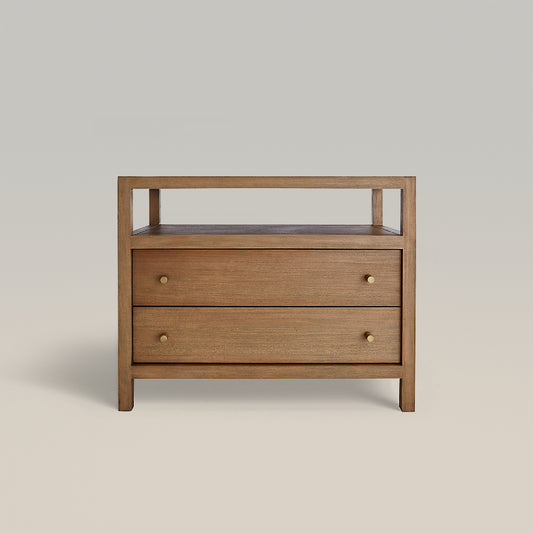 Mid-Century Bedroom Nightstand with Charging