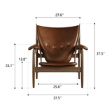 Waterproof Wax Leather Chair with High Elasticity Sponge