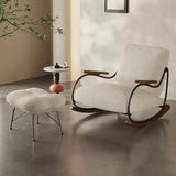 Living Room Balcony Leisure Rocking Chair with Footstool