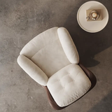 Ergonomic High Rebound Suede Fabric Rocking Chair