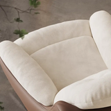 Ergonomic High Rebound Suede Fabric Rocking Chair