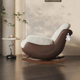 Ergonomic High Rebound Suede Fabric Rocking Chair