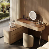 Adjustable Makeup Vanity Integrated with Bucket Cabinet