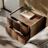 Bedroom Nightstands with Wavy Drawer Door