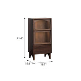 Floor Standing Drawer Cabinet with Transparent Door