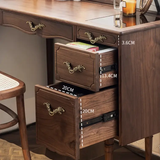 Vintage Makeup Vanity with Carved Craftsmanship