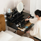 Bauhaus Makeup Vanity with Visual Desktop and Induction Light