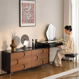 Bauhaus Makeup Vanity with Adjustable Bucket Cabinet