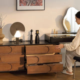 Bauhaus Makeup Vanity with Adjustable Bucket Cabinet