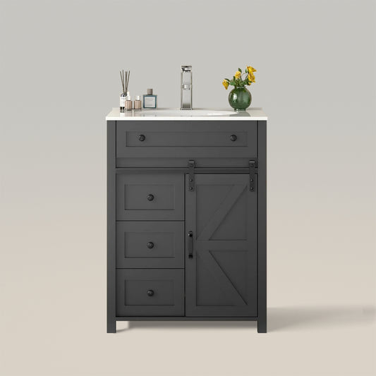 Bathroom Storage Cabinet Vanity with Sink Faucet Combo