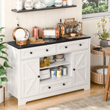 Rustic Sideboard Buffet Cabinet with Large Drawers