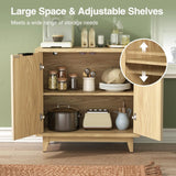 Modern Sideboard Fluted Buffet Cabinet with Storage Cabinet