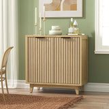 Modern Sideboard Fluted Buffet Cabinet with Storage Cabinet