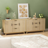 Modern Sideboard Fluted Buffet Cabinet with Storage Cabinet