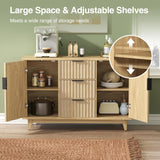 Modern Sideboard Fluted Buffet Cabinet with Storage Cabinet